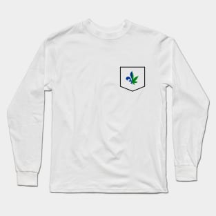 Fleur de lys Quebec weed pochette Long Sleeve T-Shirt